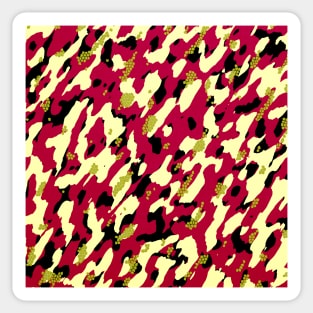 Camouflage - Maroon Wheat Sticker